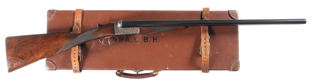 61520 Charles Hellis & Sons Boxlock Ejector SxS Shotgun 12ga