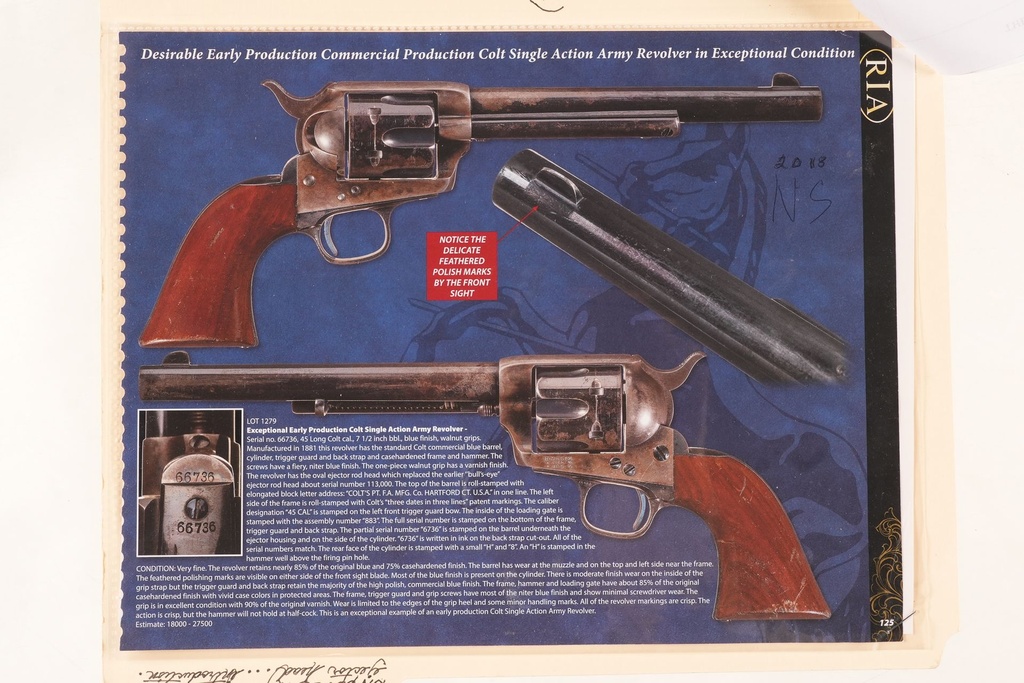 20033 Colt Single Action Army Single action .45 cal