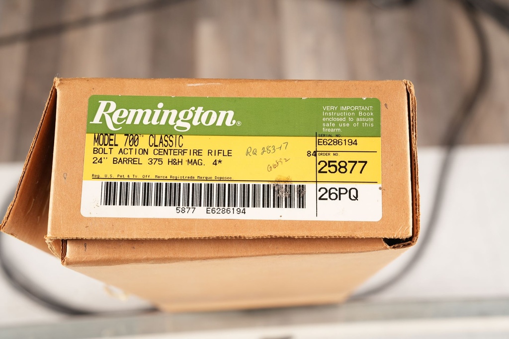 45771 Remington 700 Classic Bolt Rifle .375 H&H mag
