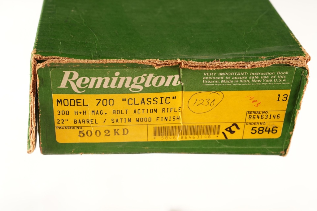 45978 Remington 700 Classic Bolt Rifle .300 H&H mag