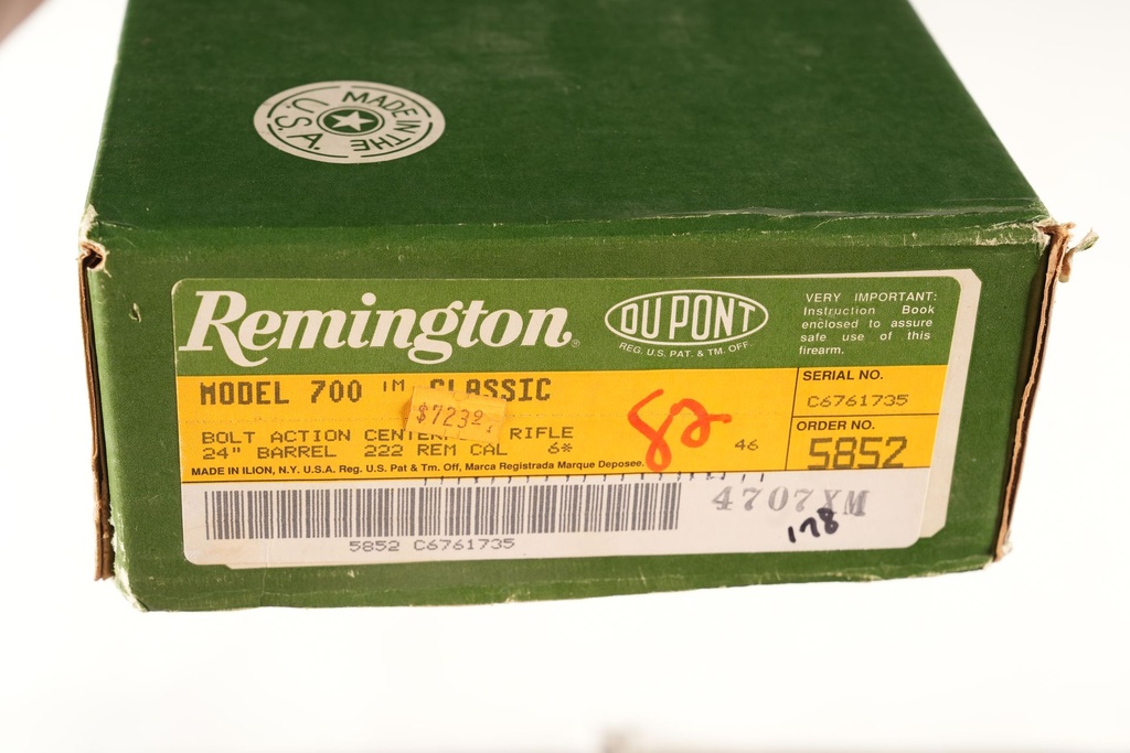 45981 Remington 700 Classic Bolt Rifle .222 rem