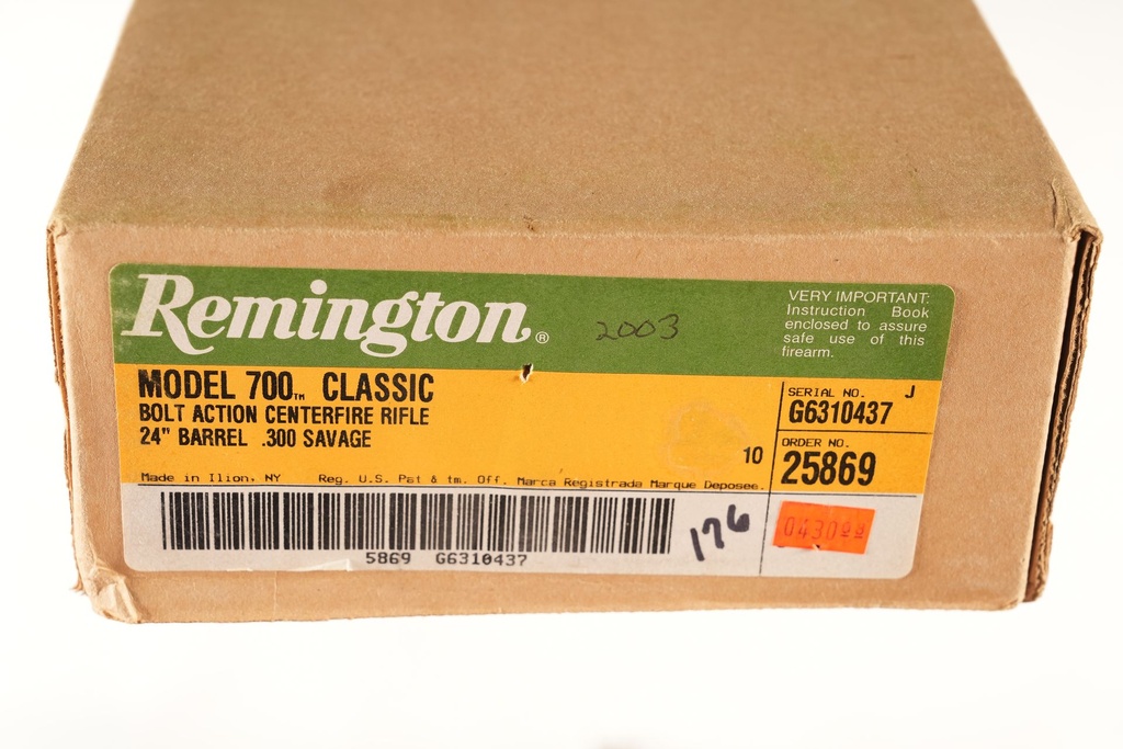 45984 Remington 700 Classic Bolt Rifle .300 savage