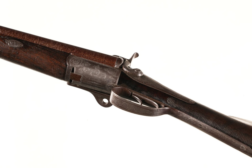 46180 J. D. Dougall  Lockfast Breech loader SxS Shotgun 12ga Pin Fire