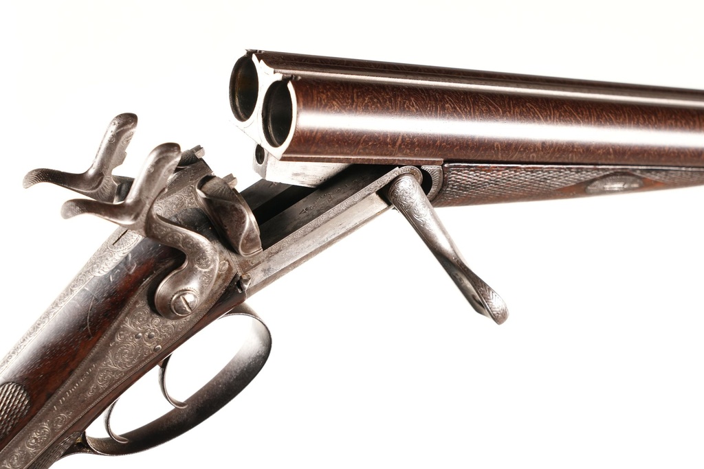 46180 J. D. Dougall  Lockfast Breech loader SxS Shotgun 12ga Pin Fire