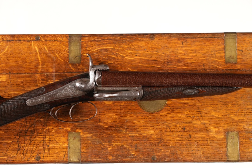 46180 J. D. Dougall  Lockfast Breech loader SxS Shotgun 12ga Pin Fire