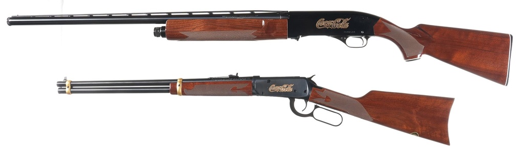 61220 Matched Pair Winchester Coca-Cola Commemorative Long Guns 12ga/.30-30 win