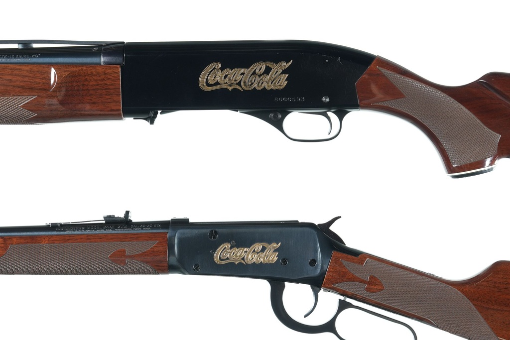 61220 Matched Pair Winchester Coca-Cola Commemorative Long Guns 12ga/.30-30 win
