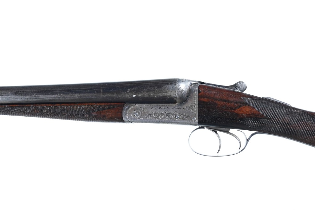 61383 Thomas Johnson & Sons Boxlock Ejector SxS Shotgun 12ga