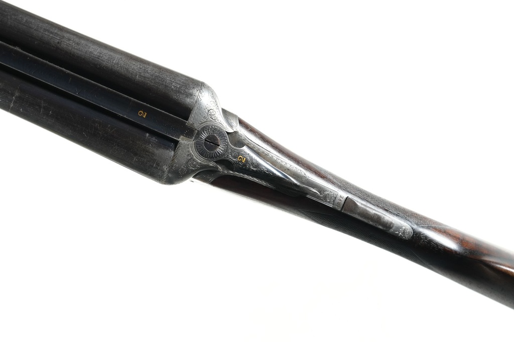 61383 Thomas Johnson & Sons Boxlock Ejector SxS Shotgun 12ga