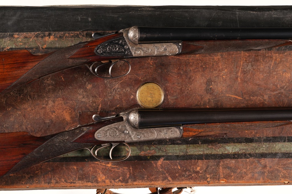 63025 Pair of Cogswell & Harrison Boxlock Ejector Shotguns 12ga
