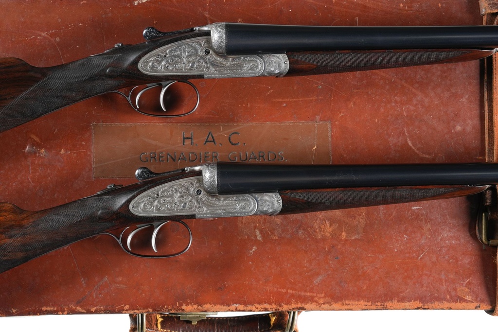 Pair of William Evans Sidelock Ejectors (Part of Pair) SxS Shotguns 12ga