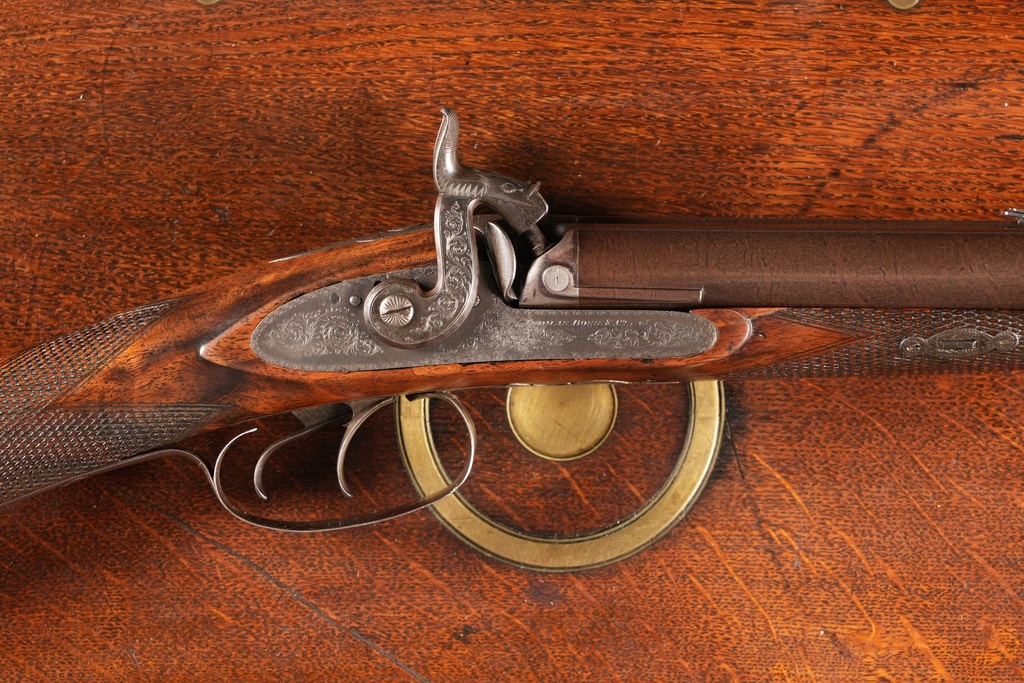 49237 Thomas Boss & Co Double Rifle Percussion Rifle 12GA