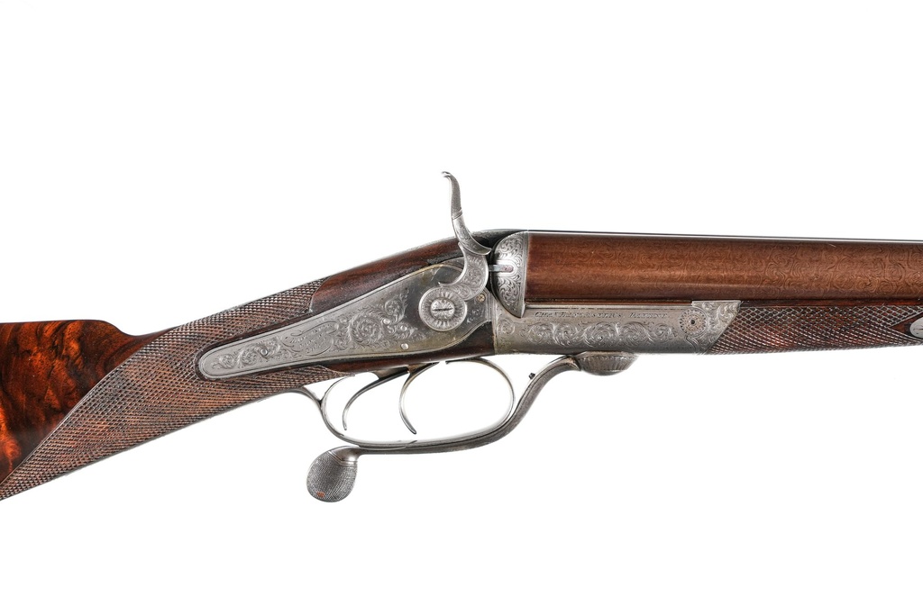Charles Lancaster Base Fire Drop Hammer SxS Shotgun 14 ga