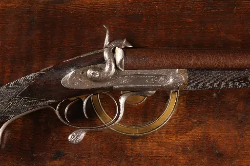 46181 Westley Richards Double SxS Shotgun 14ga Pin Fire
