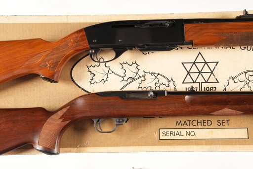 [45987] 45987 Pair of Remington-Ruger 742/10-22 Semi Rifles .308 win/.22lr