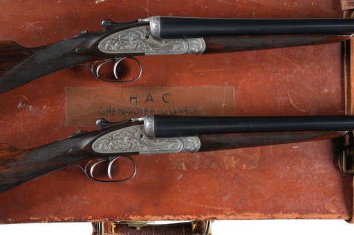 [61750] Pair of William Evans Sidelock Ejectors (Part of Pair) SxS Shotguns 12ga